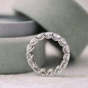 Oval Cut Moissanite Full Eternity Wedding Band Mapple Gems